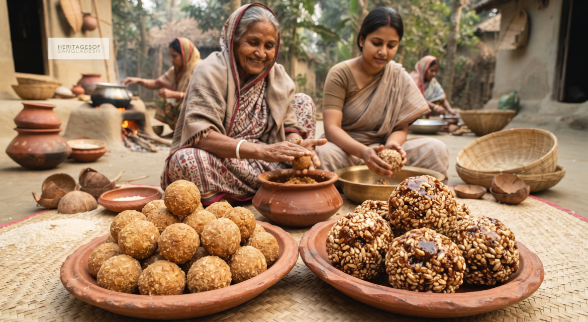 Sweet Spheres of Nostalgia: The Timeless Tale of Narkel Naru and Muri-Moa in Bangladesh